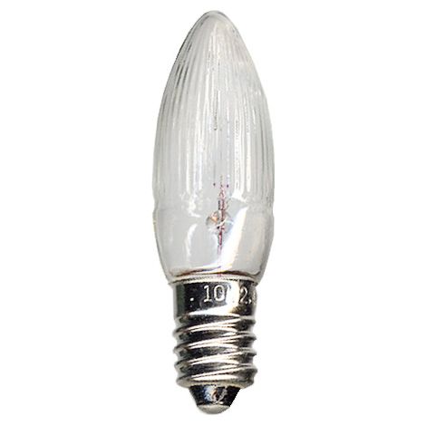 Ersatzglühbirchen E10, 2,4W / 10V, 3 Stück auf Karte (1/4)
