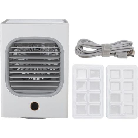 Tragbarer Tischventilator mit integriertem 180-ml-Akku, leisem Betrieb, 120°-Oszillation, wiederaufladbar – KZQ (1/4)