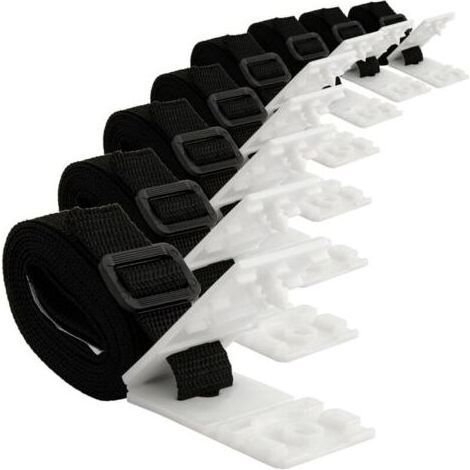 8er-Pack Stützgurte, einziehbare Gurte und Ersatzclips für mobile Einziehsysteme, Planen und Poolabdeckungen (1/4)