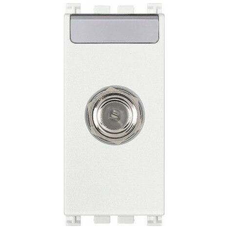 Enchufe coaxial tipo F hembra blanco (1/3)