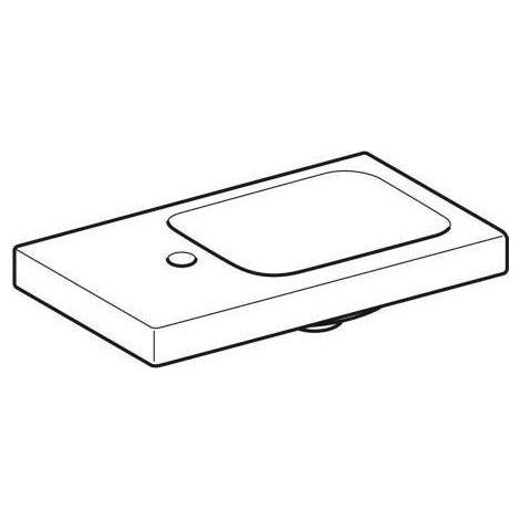 Geberit iCon Light Handwaschbecken, 53 cm x 31 cm, ohne Hahnloch, (1/4)