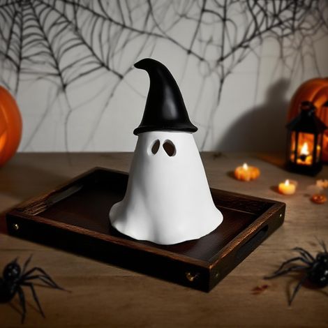 Brûleur d'encens fantôme d'Halloween, orné de citrouilles et de fantômes de sorciers, décoration de table unique et originale, cadeau idéal, style citrouille