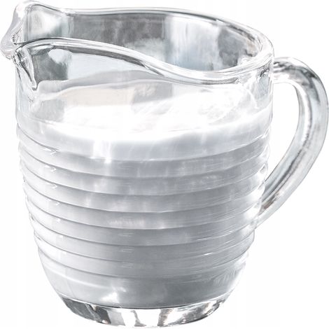 KADAX Milchkännchen aus Glas, Milchkanne mit Griff, Sahnekanne,Krug,200 ml (1/5)