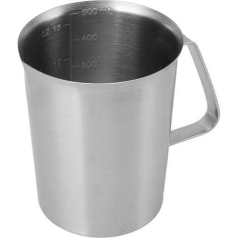 Mousseur à lait en acier inoxydable 304, tasse à mousser le lait avec poignée, 500 ml (1/5)