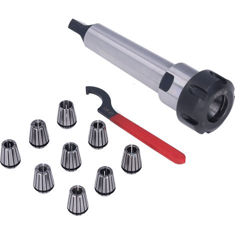 Kit d'outils de serrage MTA ER25 avec rallonge pour mandrin de serrage, compatible avec les tours et fraiseuses CNC (MTA3-ER25-M12). (1/5)