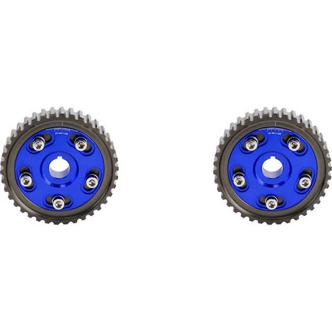 2 poulies de distribution réglables pour Honda Civic D15 D16 SOHC série D (88-00) et del Sol (93-97), bleu (1/5)
