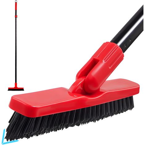 Brosse Joint Carrelage avec Long Manche 132cm, Rouge  Nettoyant Joint Carrelage, Balai Brosse Sol Interieur de Nettoyage pour Carreaux, Salle de Bain, Cuisine, Douche, Plinthes (1/5)