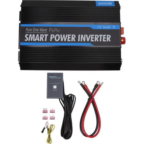 Onduleur PV 6000W DC 12V à AC 220V, convertisseur d'onde sinusoïdale Pure pour système de production d'énergie (1/5)