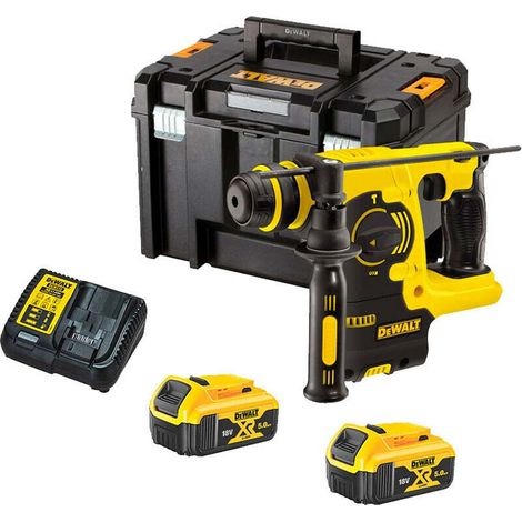 DeWalt DCH253P2 Cordless 18V SDS+ Plus Rotary Hammer Drill With 2 x 5.0Ah Batteries, Charger And Carry Case