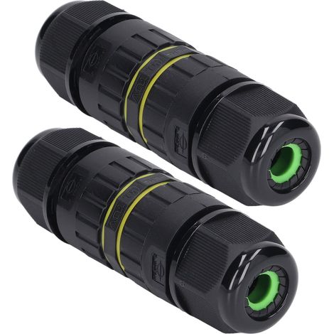 Boîte de jonction pour câble d'alimentation électrique M25 à 4 conducteurs, étanche IP68, diamètre 10-14 mm², pour jardin (lot de 2). (1/5)