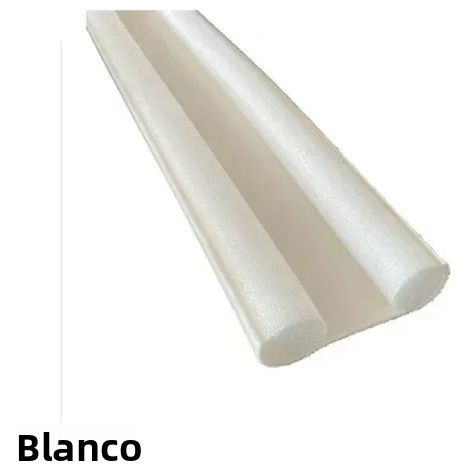 Joint de porte blanc souple, bas de porte insonorisant, coupe-vent et anti-insectes (1/5)