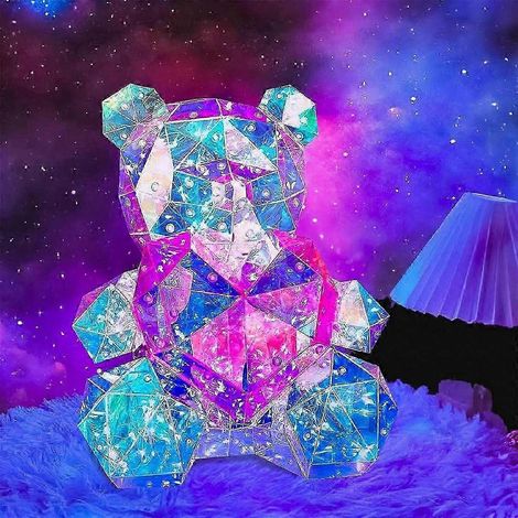 Veilleuse LED ours avec cœur rose pour filles, veilleuse enfant - Décoration de chambre d'enfant - Lampe de chevet - Anniversaire JP (1/5)