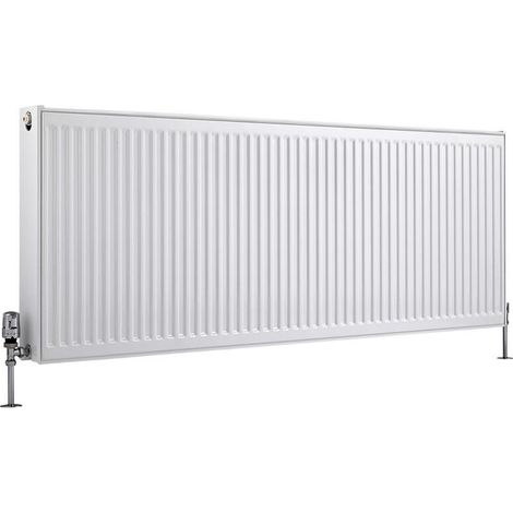 Milano Compact White Type 22 Central Heating Double Panel Horizontal Convector Radiator - 600mm x 1600mm (1/4)