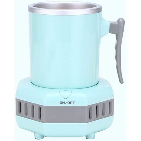 Mini máquina de hielo con sistema de enfriamiento, pequeña máquina de hielo portátil, hielo rápido en 15 minutos para el hogar, campamentos y fiestas en el auto (azul) (1/5)