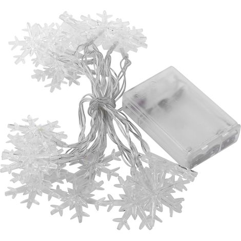 Guirlande lumineuse Fleurs de Neige - Décoration pour arbre, mariage, fête, jardin - 2,5 m, blanc chaud (1/5)