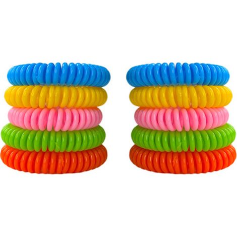 Bracelet citronnelle (10 pièces) - VENTEO - Résiste à l'eau - Pack de 10 Bracelets pour Adultes et Enfants (1/5)