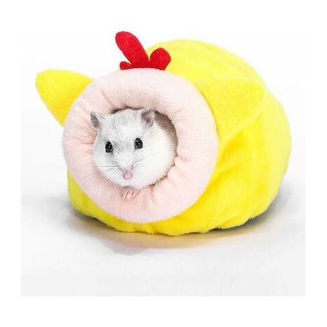 Nido per criceti in cotone, piccolo nido invernale per dormire, casetta in cotone per conigli, nido caldo invernale per piccoli animali, mini riccio, giallo