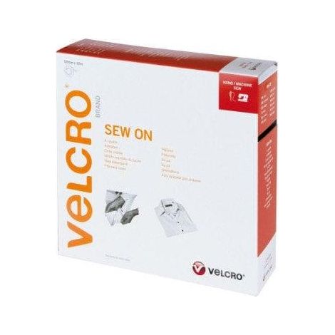 Cinta adhesiva Velcro blanca 50 mm x 10 m duradera