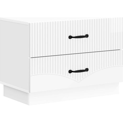 Armario de Noche con cajón Brillante 62 x 34,5 x 44,5 cm vidaXL