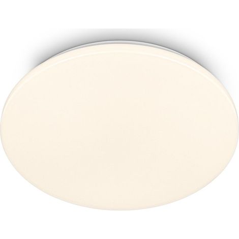 Briloner MOJO Plafoniera LED, colore della luce bianco caldo, protezione dalla polvere e dagli spruzzi d'acqua, bianco, Ø30,5 x 5,5 cm (1/5)