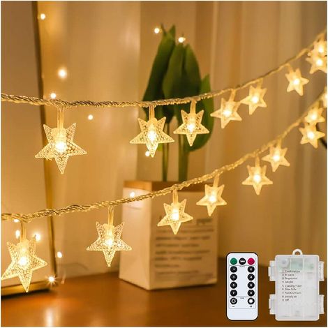 LED Guirlande lumineuse en forme d'étoile de Noël étoiles d'intérieur pour mariage anniversaire chambre 3m 20 (1/5)