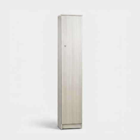 Armario multiusos alto de 1 puerta con estantes regulables Utility - Natural