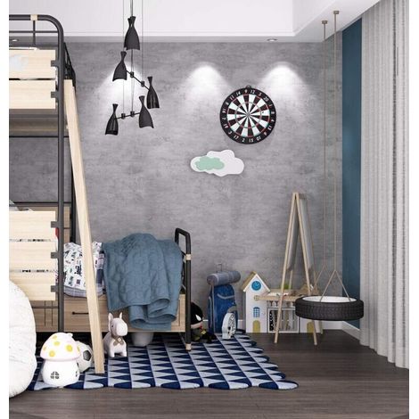 Papier Peint Beton Gris Clair Meuble Autocollant Sticker Adhésif Épais Film Lavable Vinyle Rouleau pour Cuisine Plan de Travail Tiroir Armoire Portes Évier Table Basse Comptoir 40CMx5M (1/3)