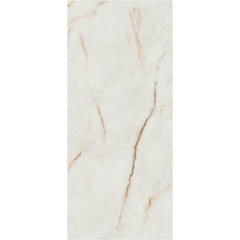 Carrelage effet Marbre Blanc Cristallo 278x120x0,6 cm Brillant Sorvella - Mur intérieur (vendu par carton de 3,336 m²) - RO'MA CARRELAGE
