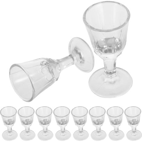 Ensemble 10 petits verres transparents de 10 ml pour la dégustation de vins et le service de spiritueux (1/5)
