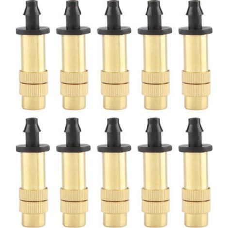 Pair Buse d'arrosage de jardin, brumisateur réglable en cuivre, lot de 10 mini accessoires pour balcon
