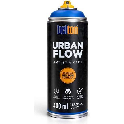 Bombe de peinture - Bleu moyen - Belton - Urban Flow - 400ml - Haute couvrance