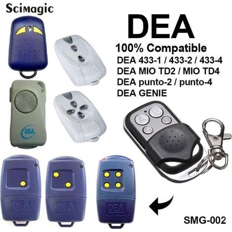 Télécommande de porte de garage de remplacement,DEA 433-1,433,433,4,TD2,TD4,code fixe,433.92MHz[B485686169] YYV