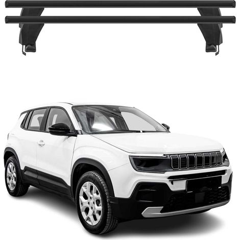 OMAC Dachträger Querträger Alu für Jeep Avenger 2023-2026 – Abschließbar – T-Nut – City-Crash-getestet – Max. 50 kg Schwarz (1/5)