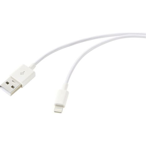 Trywise Câble USB USB 2.0 USB-A mâle, Connecteur Lightning 2.00 m blanc (nacré) RF-5724086 C857122 (1/4)