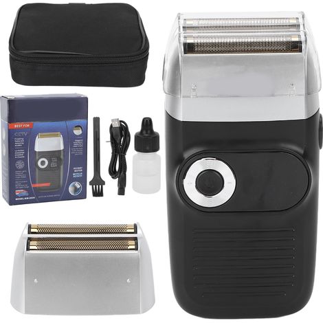 Tonduire électrique rechargeable USB, double lame filet, écran LCD, rasoir à tête et barbe homme.
