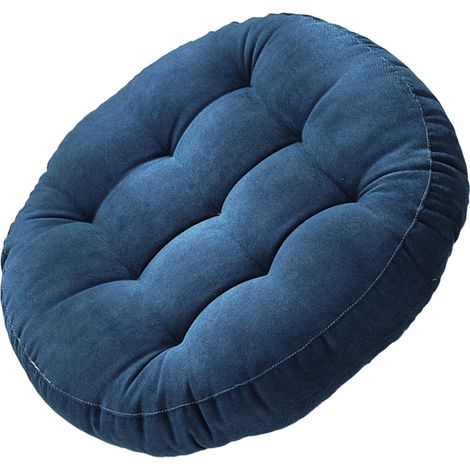 1 Housse de chaise ronde, rembourrage coton épais, coussin d'assise uni, pour salon chambre tatami (1/5)