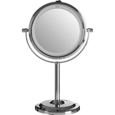 Premier Housewares Cassini chrome Iron Table Mirror