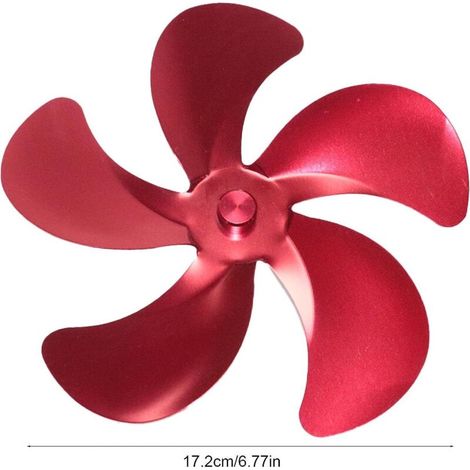 Pales de ventilateur de poêle à bois, ventilateur de cheminée à 5 pales, ventilateur silencieux fixé au conduit, pales de ventilateur de cheminée thermodynamique pour poêle à bois/cheminée/gaz/bûches (1/4)