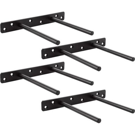 4 Pièces T Equerre Etagere Murale, Support Etagere Invisible , Fixation Invisible Étagère Convient pour le Montage Mural dans la Cuisine ou le Salon (1/5)