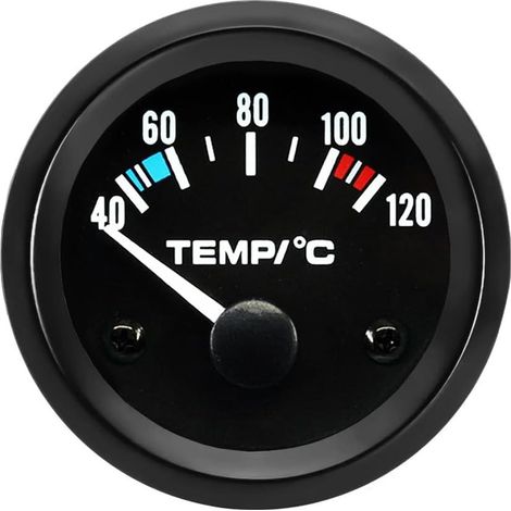 1 Jauge Température Eau 52mm LED Blanche Moteur Pas à Pas Universel Voiture Camion