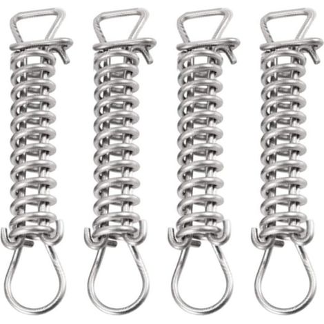 Lot de 4 ressorts complets pour bâche de piscine en acier inoxydable robuste pour tous les temps (1/4)