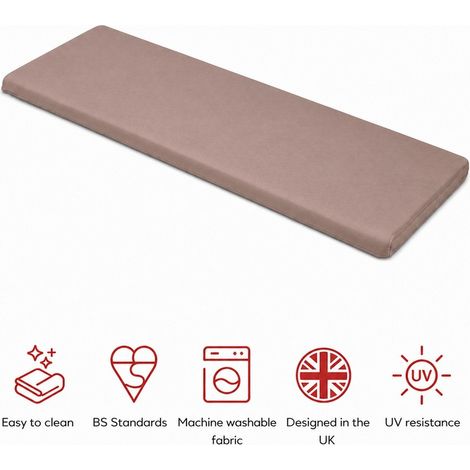 SP 3 Seater Bench Pad Cushion - L143 x W48 x H6 cm - Taupe
