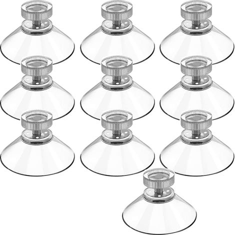 10pcs lot de Ventouses avec Filetage et écrous moletés Ø 40 mm Transparentes pour Voiture Camping vitre Pare-Soleil (1/4)
