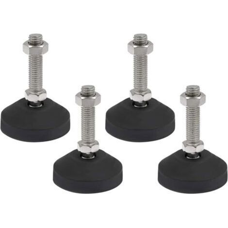 Lot de 4 pieds réglable M10 x 50 mm - Vis de réglage - Pied de meuble - Peut porter - Pieds réglables - Vis réglables - Pied réglables - Inclinaison maximale de 20 ° (4PCS M10 x 50mm x Ø40mm) (1/5)