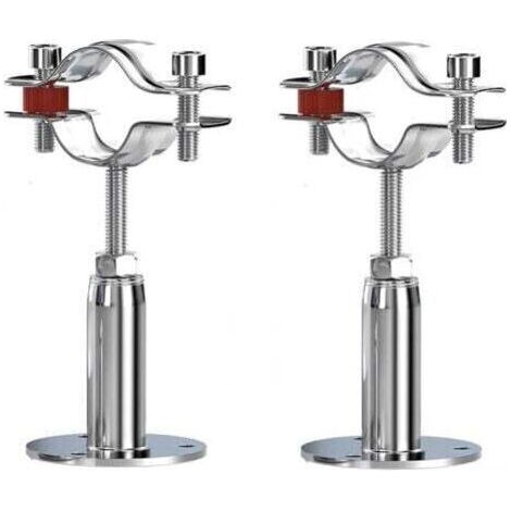 2Pcs Acier Inoxydable Colliers De Serrage à Support De Tuyau RéGlable, Support De Tuyau à Montage Mural,Pour Un DiamèTre De 15-19MM, Pour La Fixation De Tuyaux, De Tubes, De Tiges Etc. (1/4)