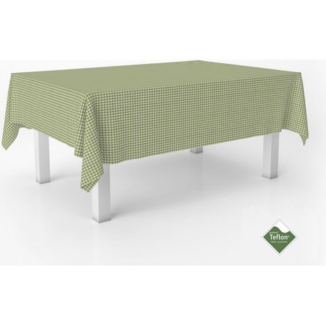 Nappe Vichy Petits Carreaux rectangulaire 180x140 Pistache (1/5)