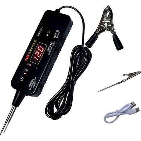 Voltmètre numérique avec lampe témoin et avertisseur sonore, stylo testeur de circuit, sonde de mesure (1/5)