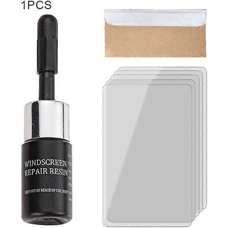 Kit de réparation de pare-brise fissuré, outil de réparation de pare-brise avec fluide nano pour voiture, outils de bricolage pour réparer les rayures sur les vitres, 1 kit LBS