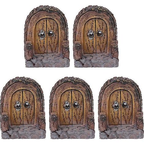 5 portes de cour miniatures en bois (1/3)