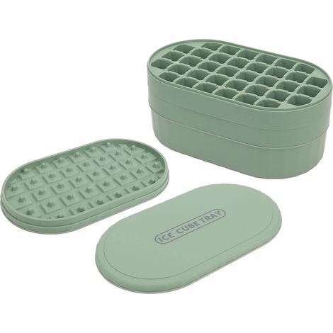 Press-Fill Ice Cube Tray, 72 Cubes, Easy Press Mold with Food-Grade Silicone Storage Box, for Home, Bar, Parties, Drinks (1/5)